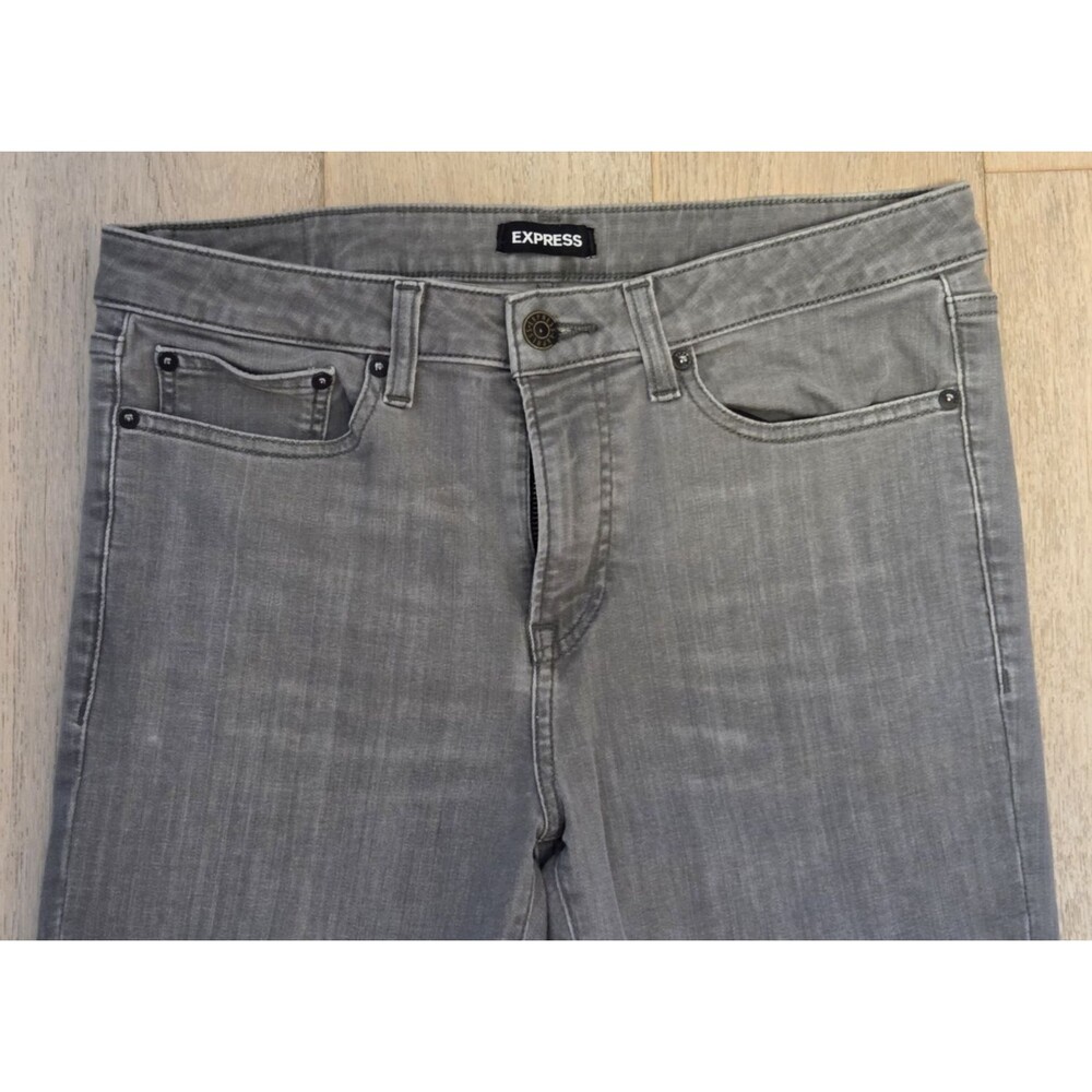 Express Skinny Jeans Men’s 33x30 Gray Stretch Slim Fit Denim Modern Casual - Picture 3 of 12